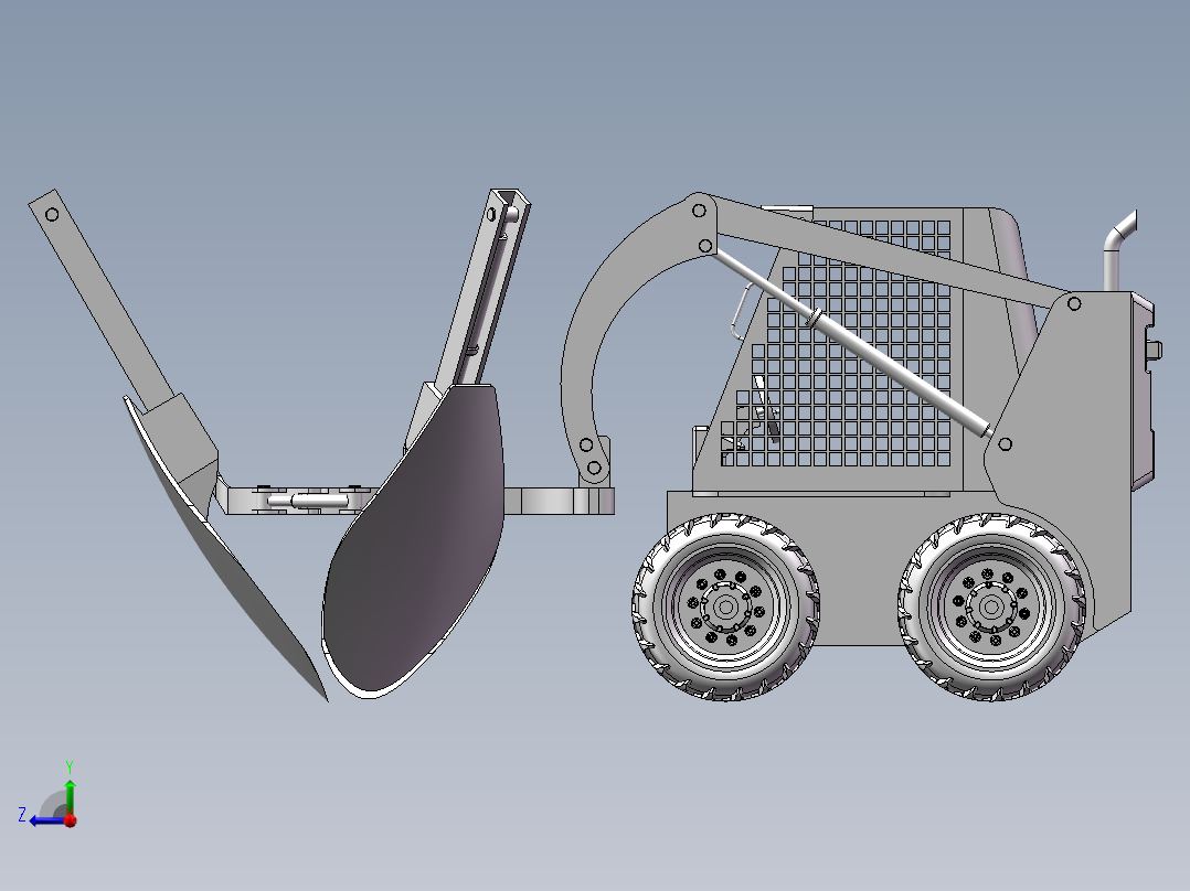 移树机模型sw16可编辑右视图