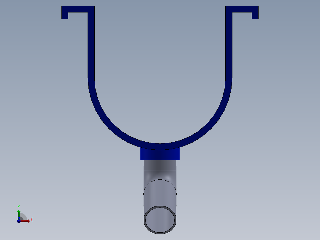 简易螺旋给料机构3D数模图纸 Solidworks设计前视图
