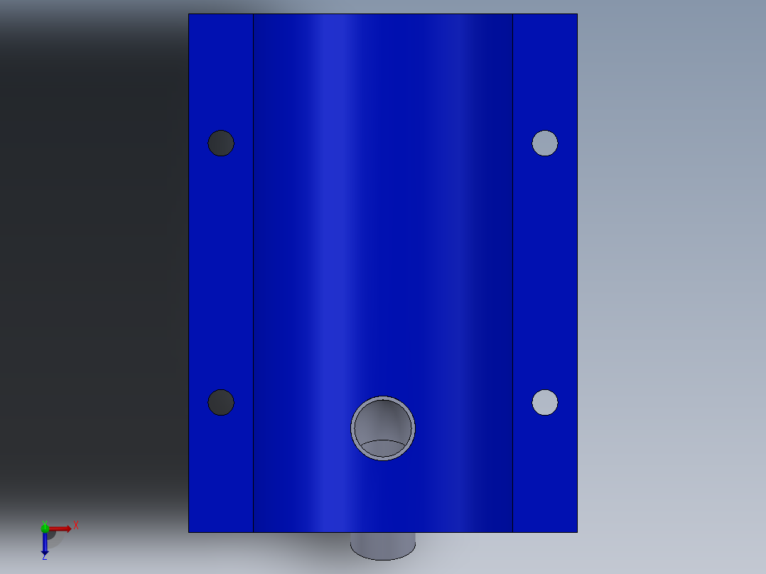 简易螺旋给料机构3D数模图纸 Solidworks设计俯视图
