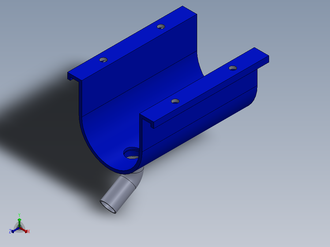 简易螺旋给料机构3D数模图纸 Solidworks设计正等轴测图