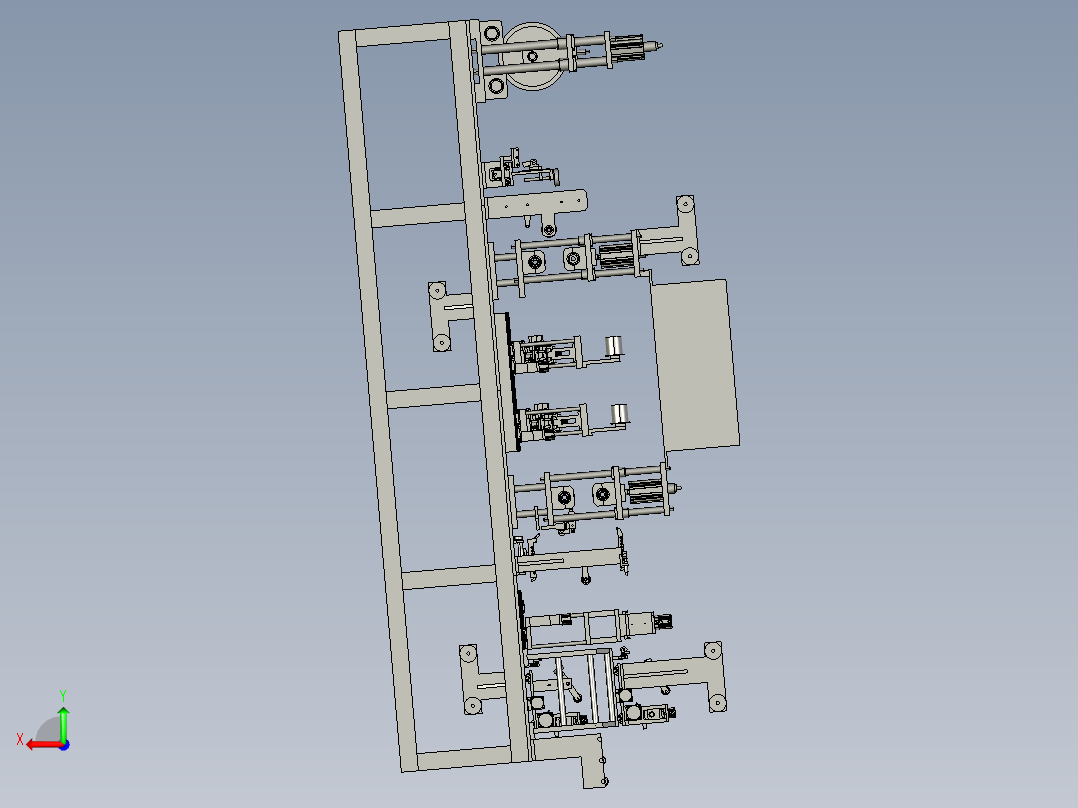 FFC非标贴合机3D模型后视图