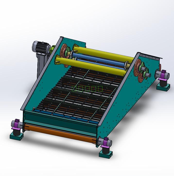 QZK2041高频振动脱水筛 3D图纸 机械设计素材3D模型素材资料