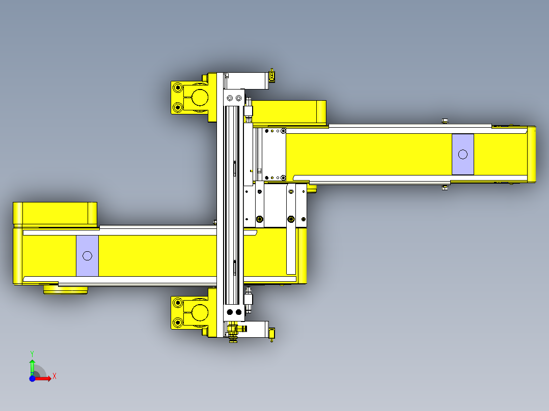 流水线机械臂前视图