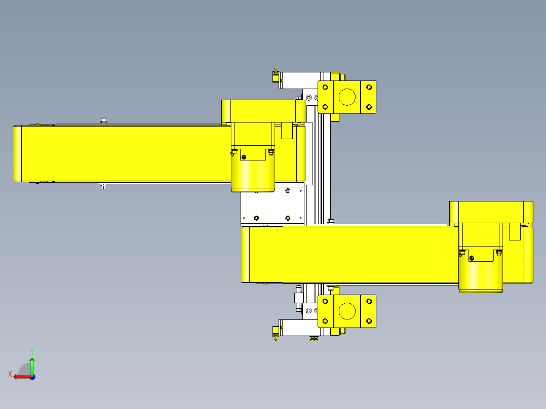 流水线机械臂后视图