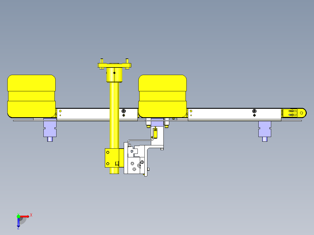 流水线机械臂俯视图