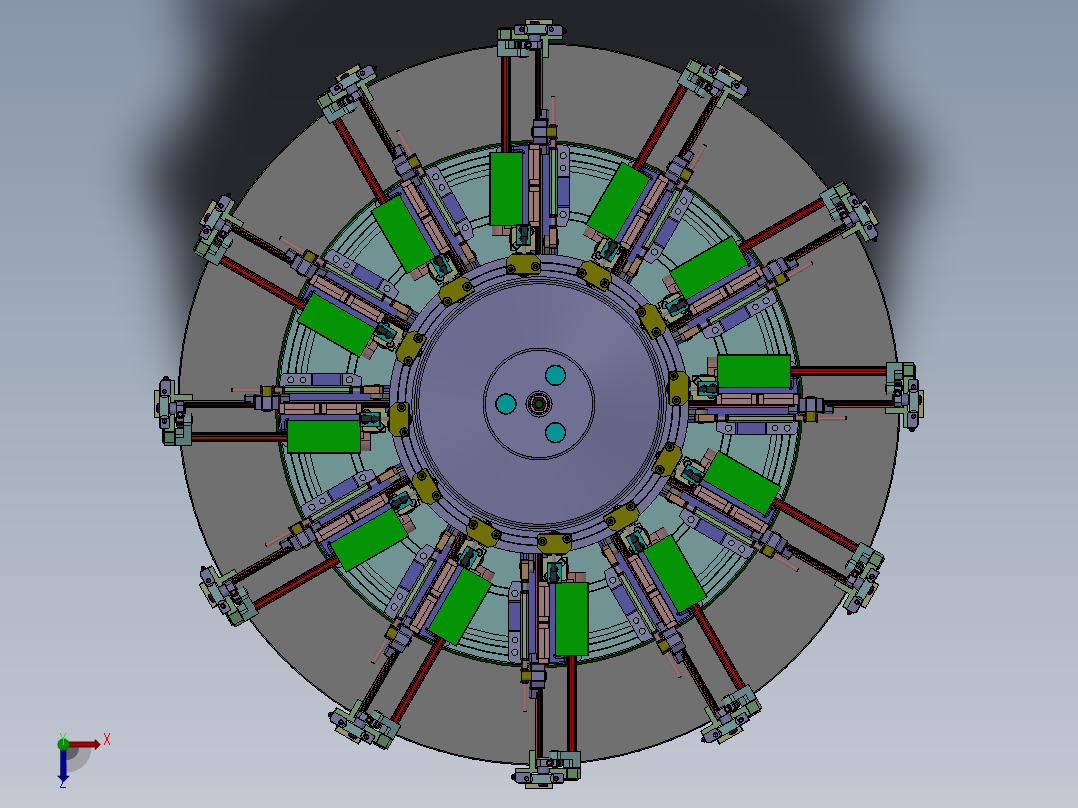 自动装配系统 3D图纸 俯视图