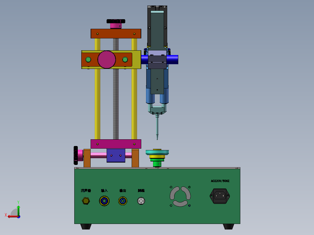 针筒搅拌器后视图
