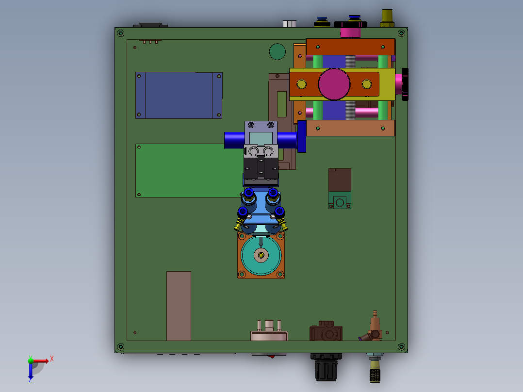 针筒搅拌器俯视图