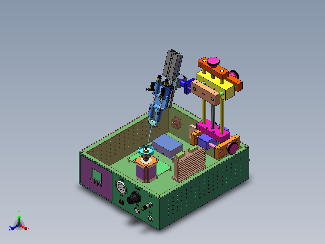 针筒搅拌器正等轴测图