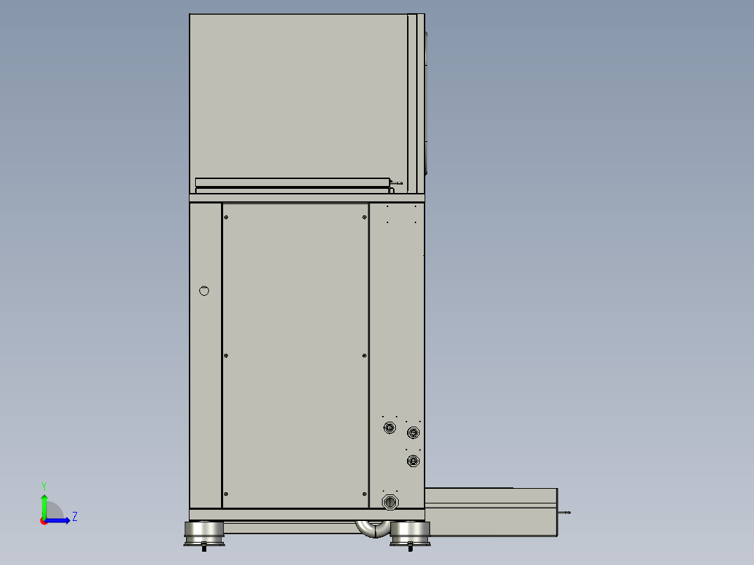 餐厨食品废弃物处理装置左视图