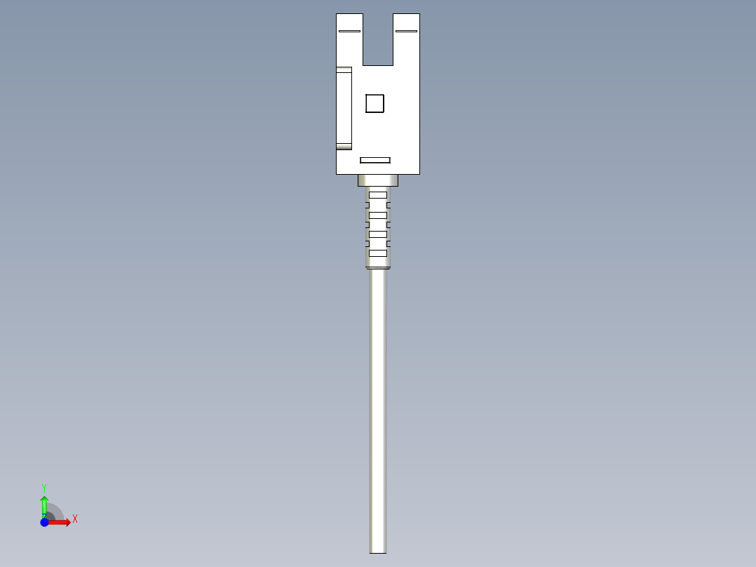 槽型光电传感器LU676_3D前视图