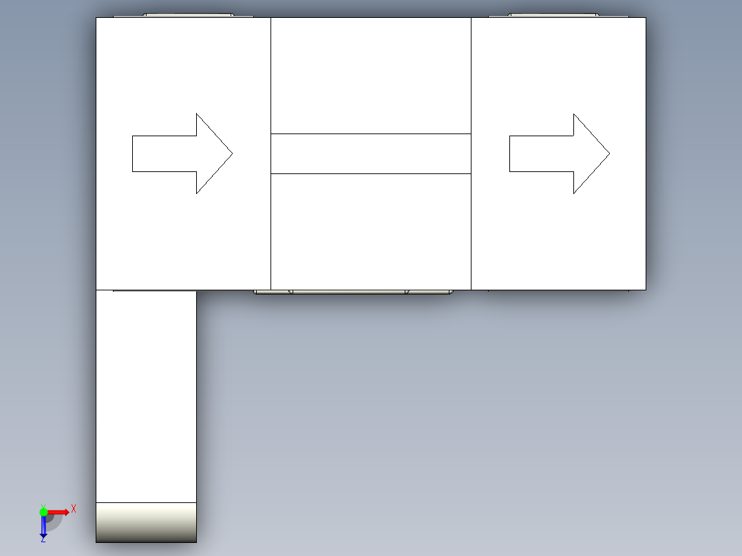 槽型光电传感器LU676_3D俯视图