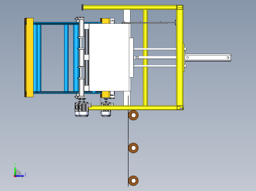 升降收料机左视图