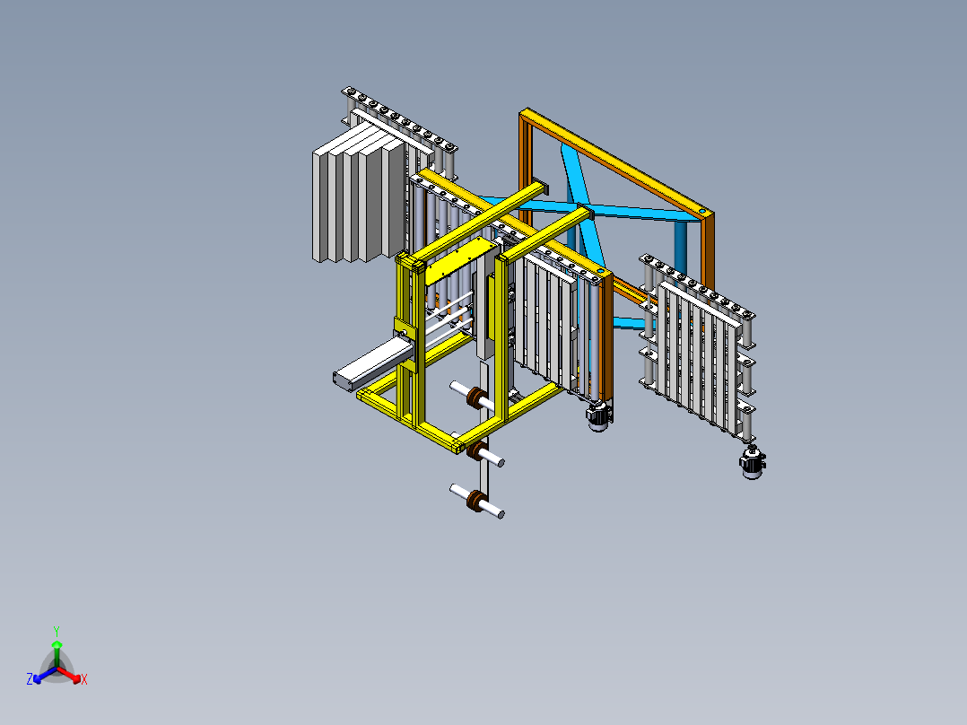 升降收料机正等轴测图