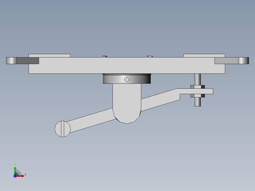摄像安装机构的无人机角度架前视图