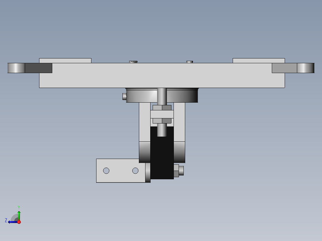摄像安装机构的无人机角度架右视图