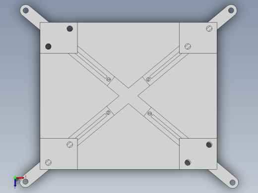 摄像安装机构的无人机角度架俯视缩略图