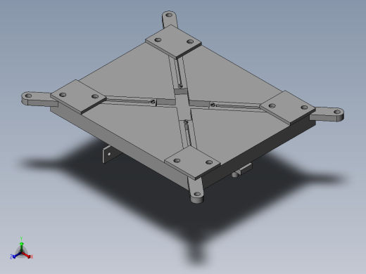 摄像安装机构的无人机角度架正等轴测缩略图
