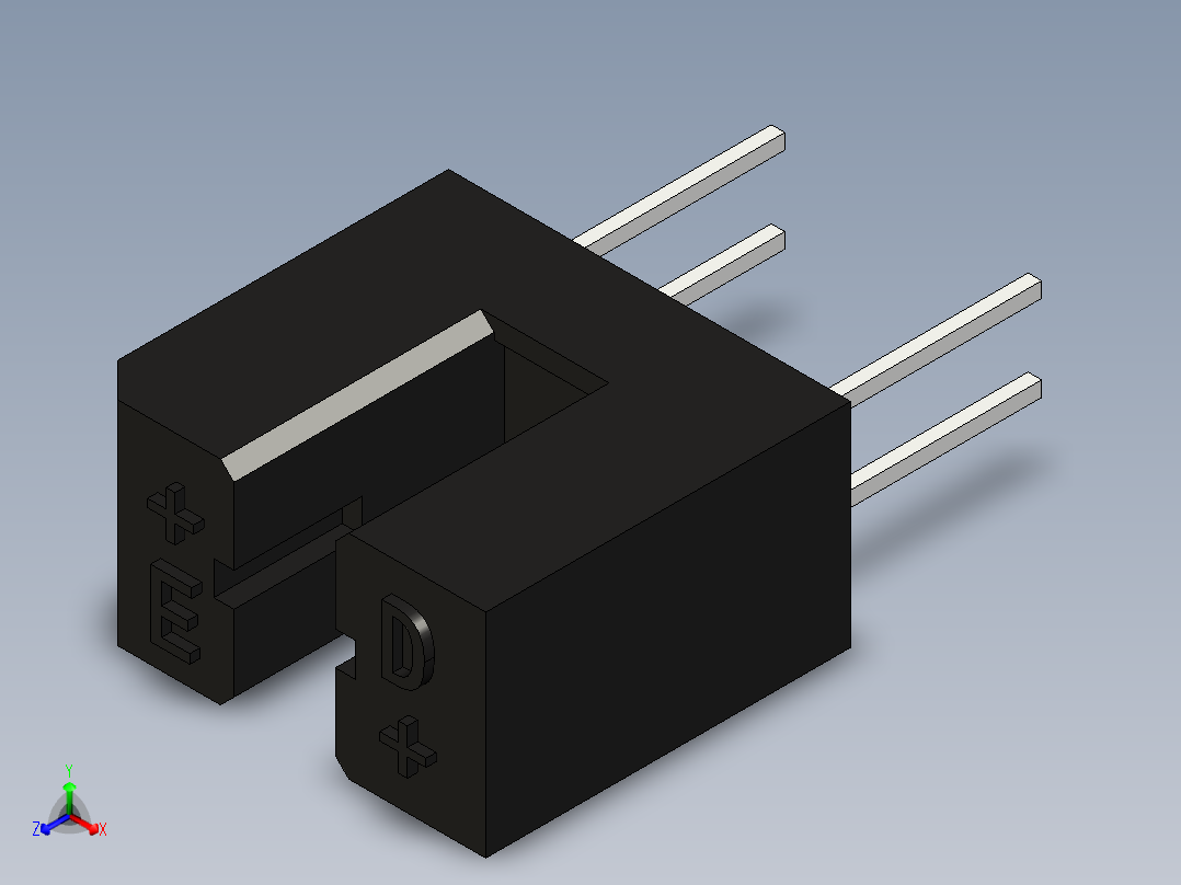 光学传感器正等轴测图