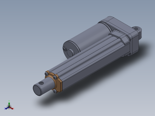 电动推杆正等轴测缩略图