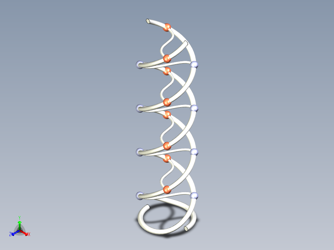 DNA基因染色体17正等轴测图