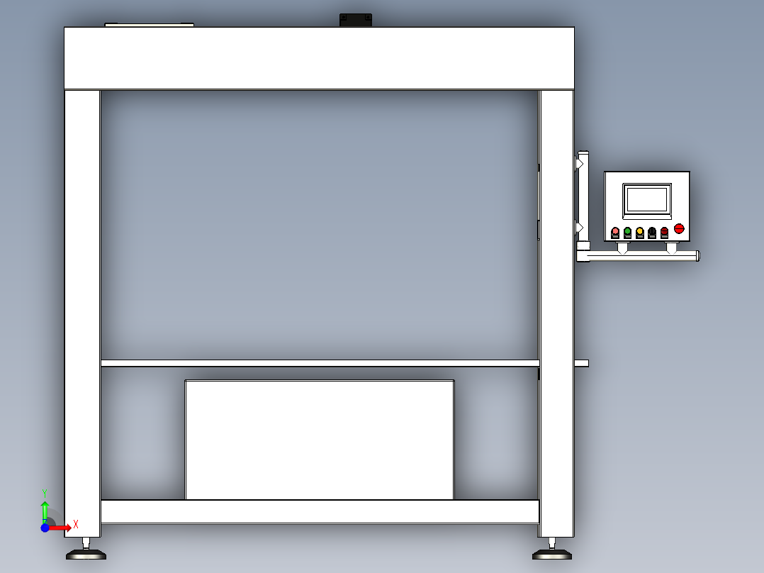 平移装箱机（proe5.0+cad）前视图