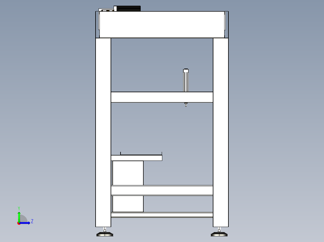 平移装箱机（proe5.0+cad）左视图