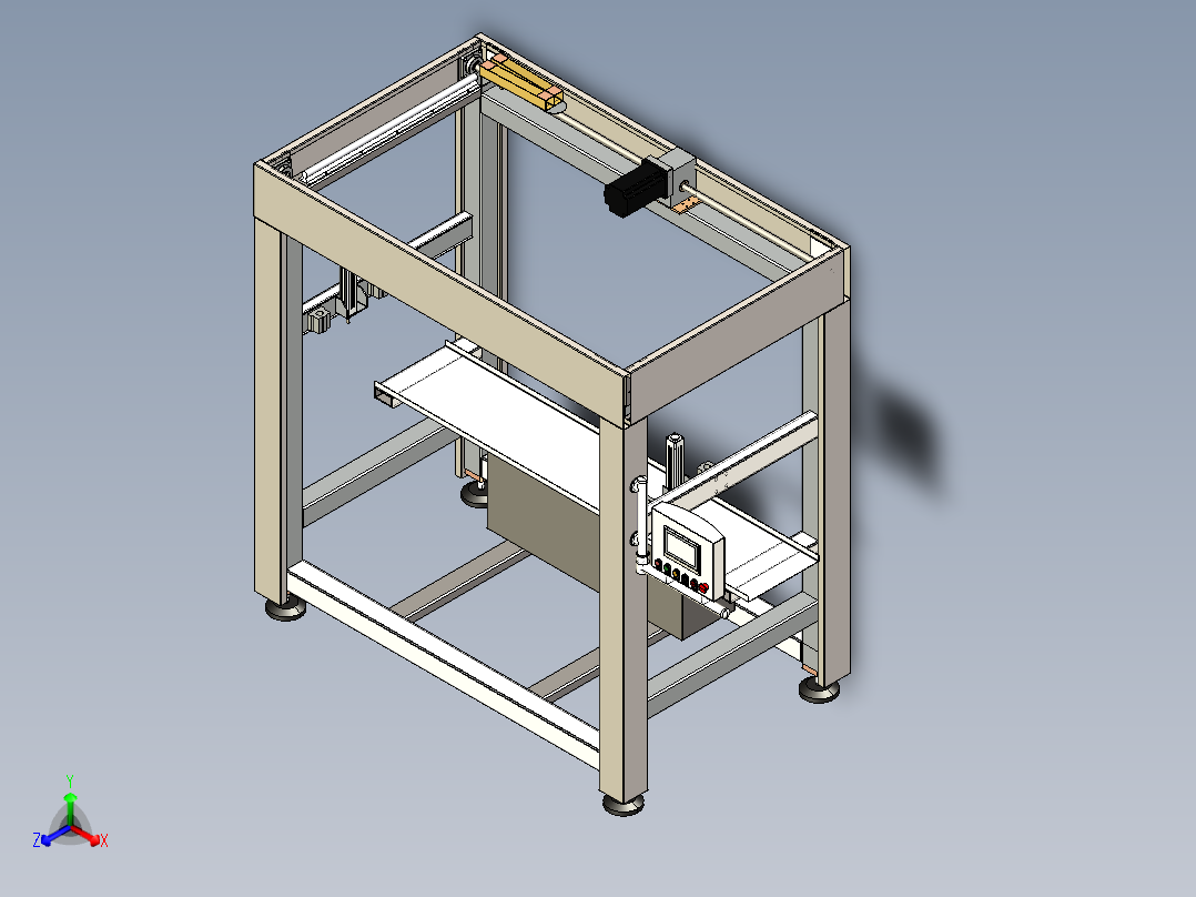 平移装箱机（proe5.0+cad）正等轴测图