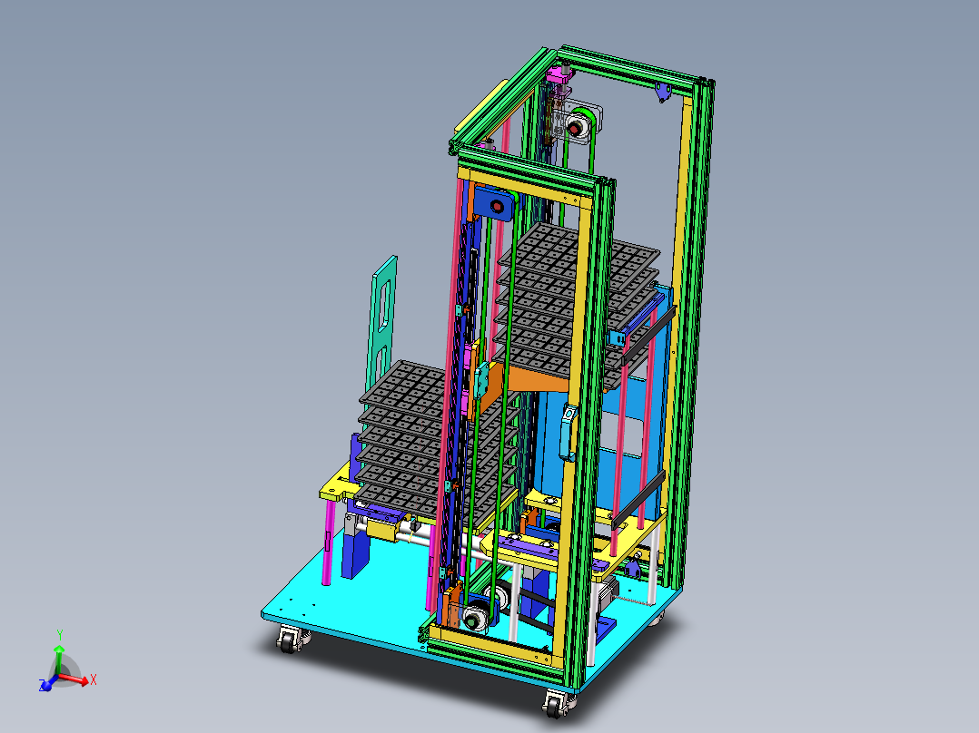 同步带升降机sw18可编辑