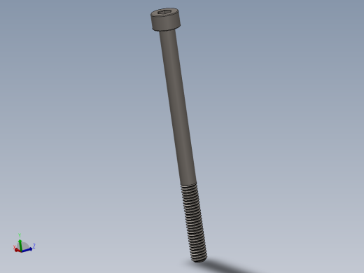 Screw_DIN_912_M4x60_A2.SLDPRT公制内六角螺钉