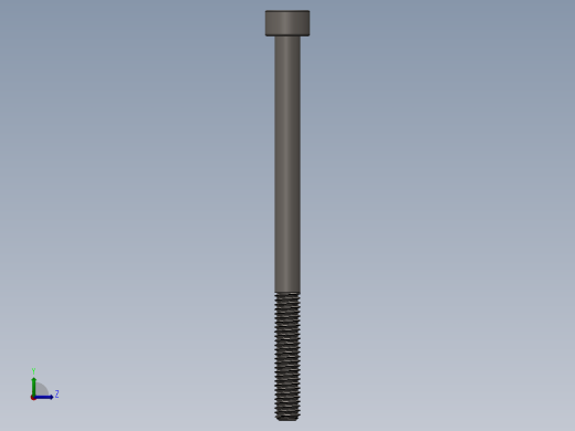 Screw_DIN_912_M4x60_A2.SLDPRT公制内六角螺钉左视缩略图