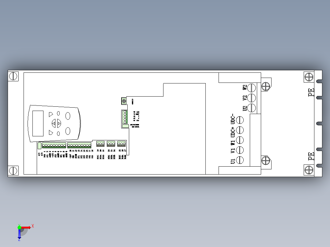 ABB ACS550-01-059A-4俯视图