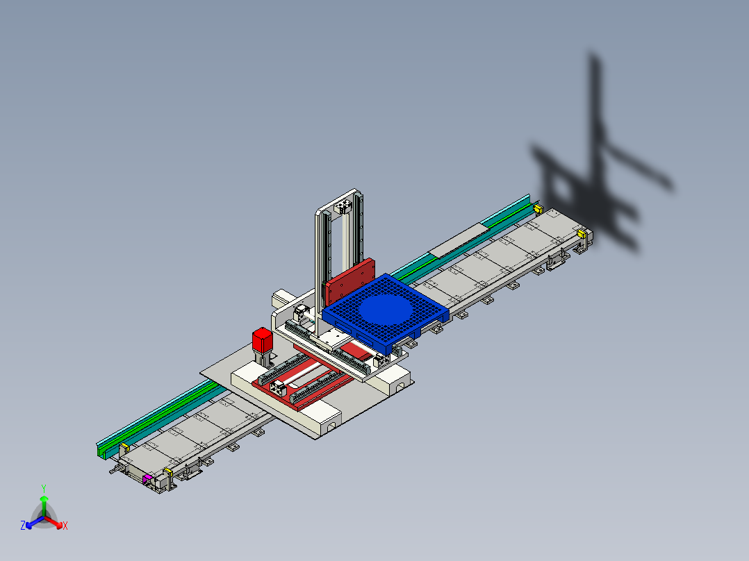 多轴移动式货架托盘搬运机构
