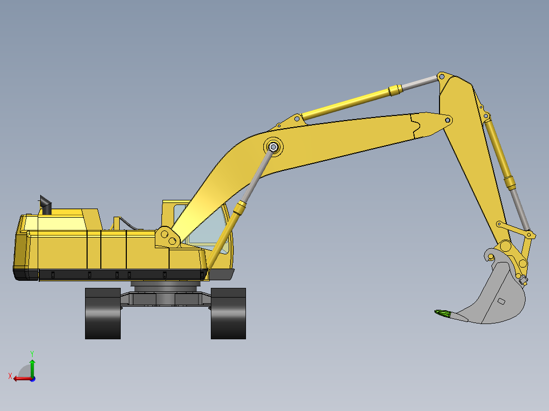 挖掘机、推土机(30)后视图