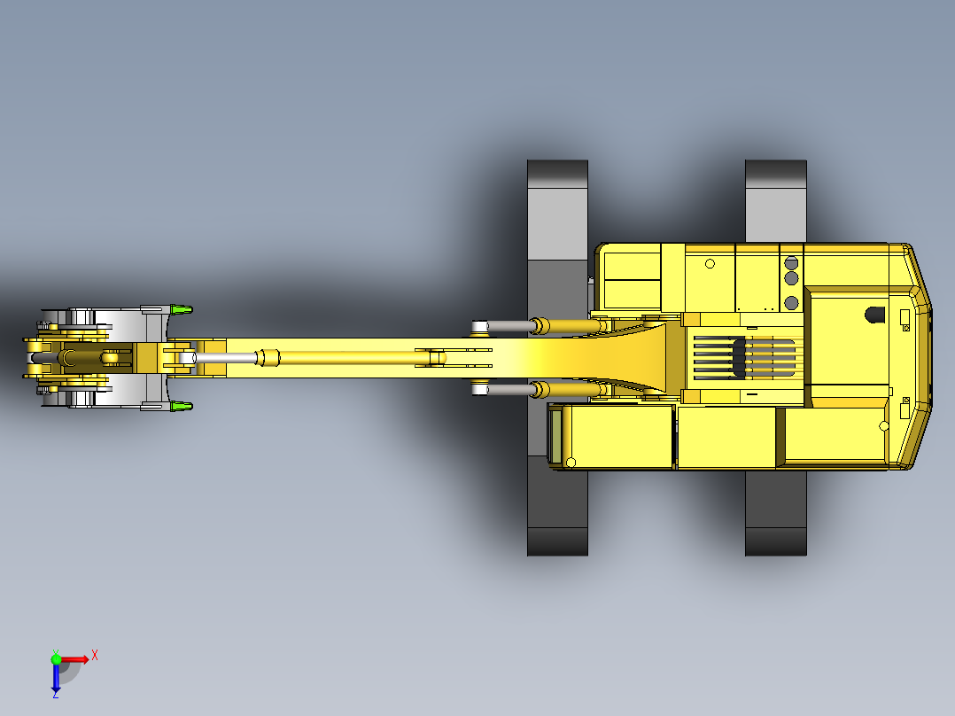 挖掘机、推土机(30)俯视图