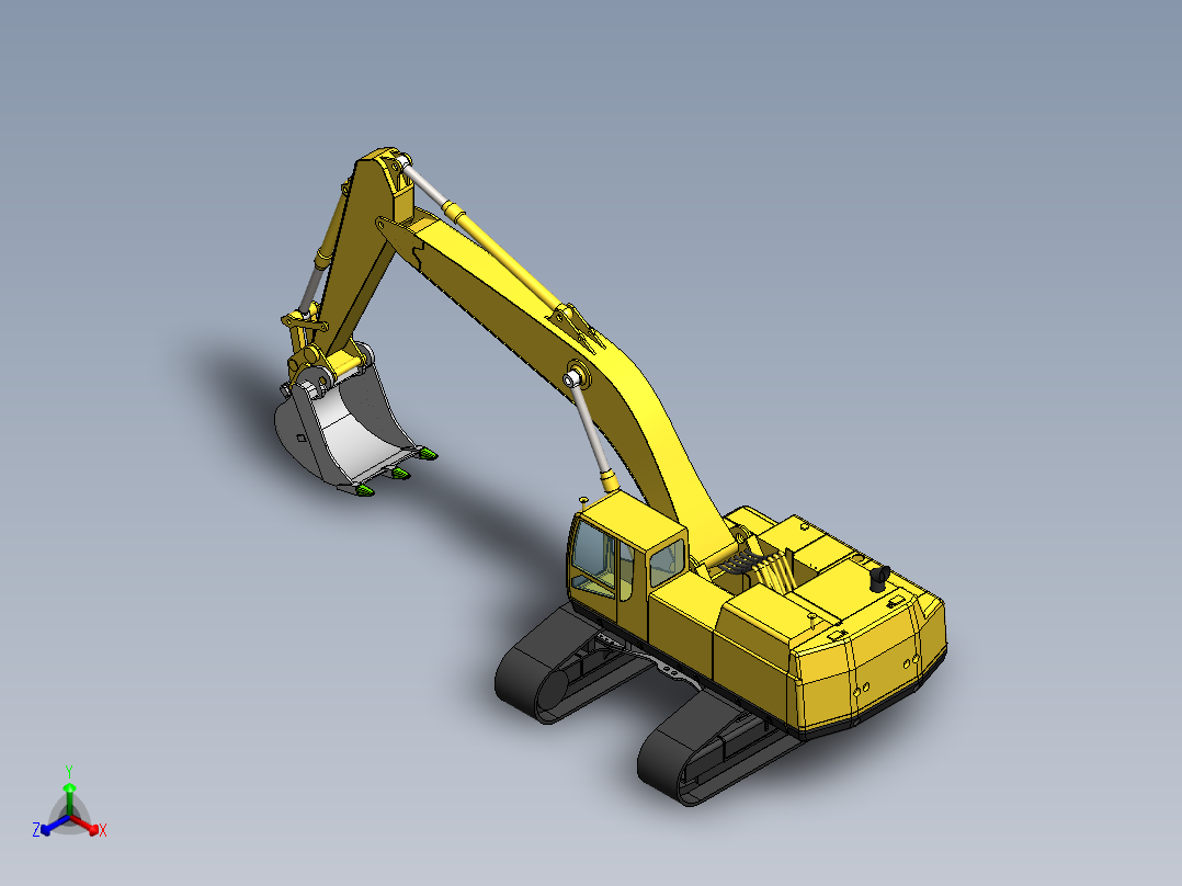 挖掘机、推土机(30)正等轴测图