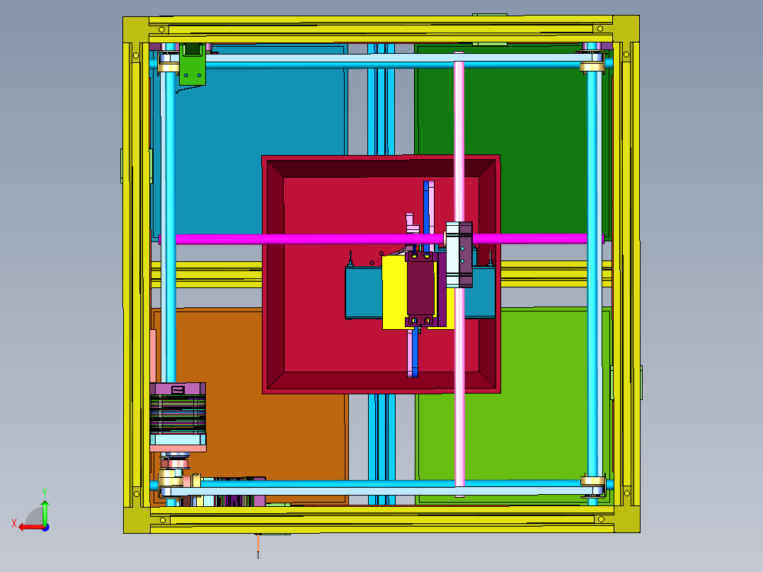 带有垃圾分选功能的智能垃圾箱后视图