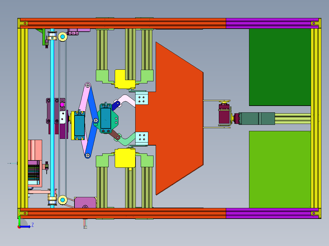带有垃圾分选功能的智能垃圾箱左视图
