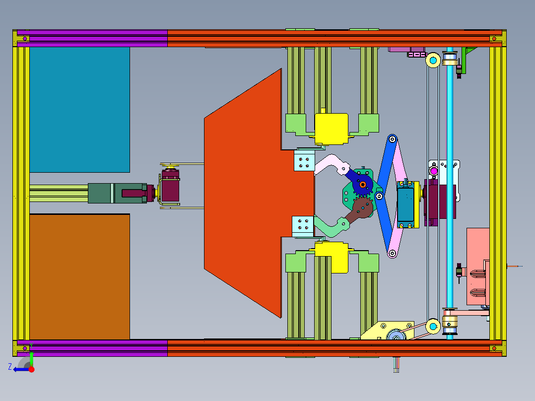 带有垃圾分选功能的智能垃圾箱右视图