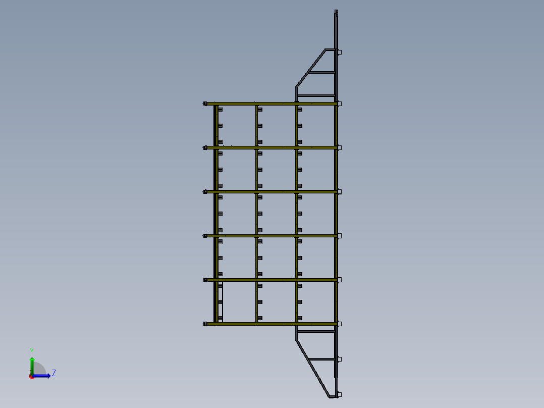 货架、仓库货架2左视图