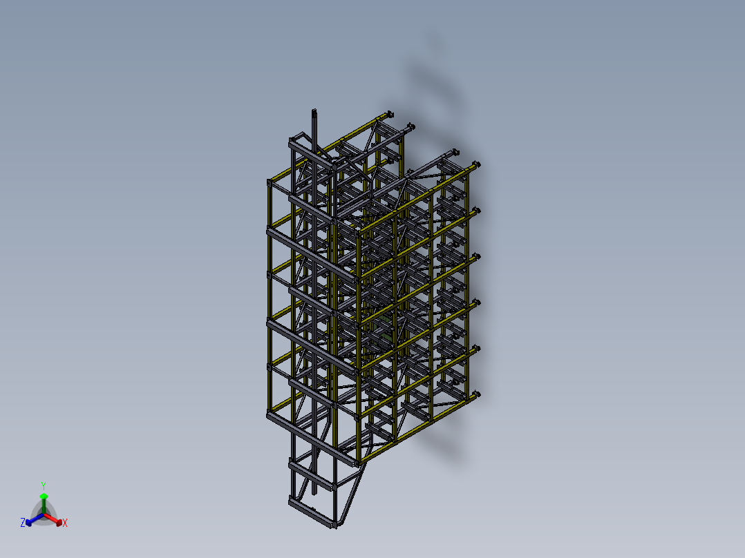 货架、仓库货架2正等轴测图