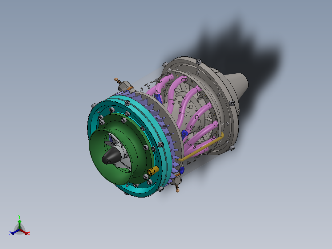 发动机正等轴测图