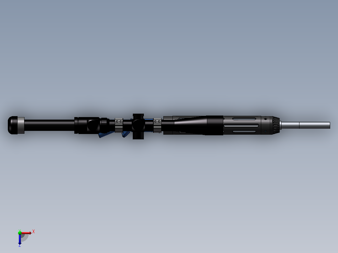 手枪左轮冲锋枪老式狙击步枪设计3D图纸ar15-2 2 STP SW UG X_T俯视图