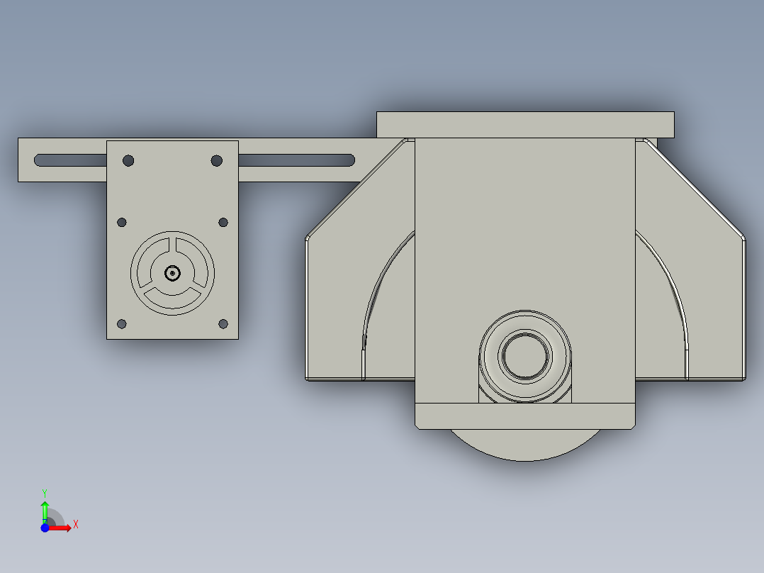 胶轮总成前视图