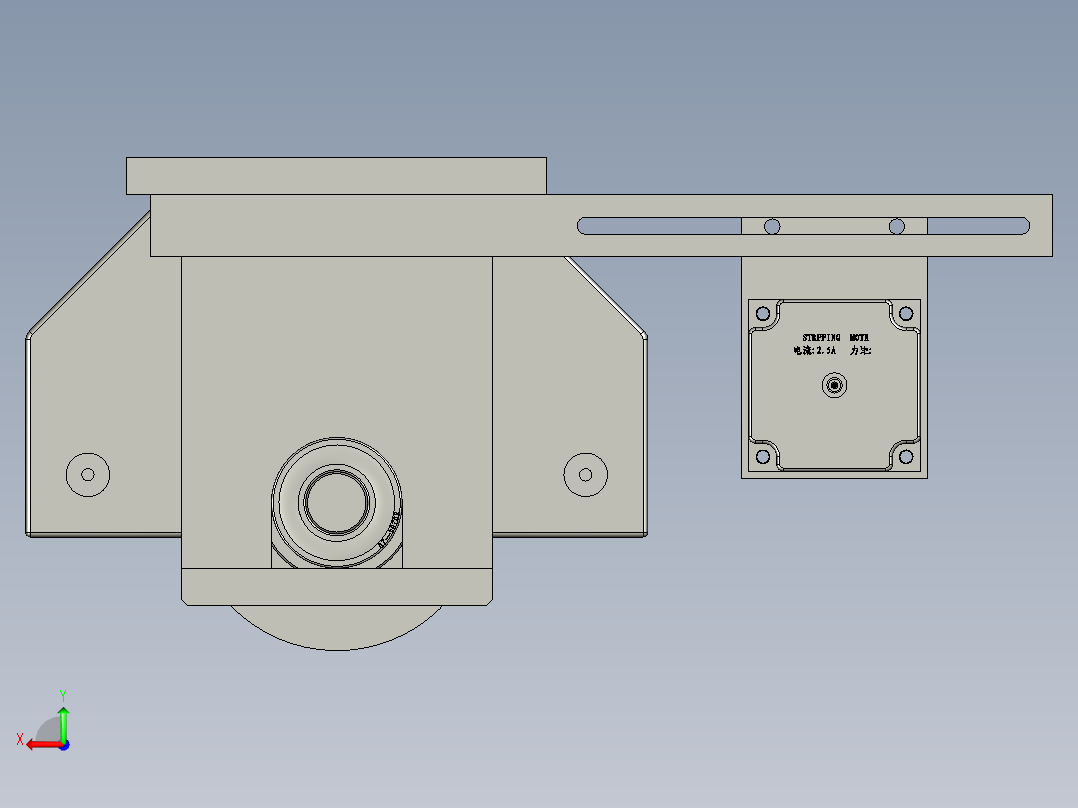 胶轮总成后视图