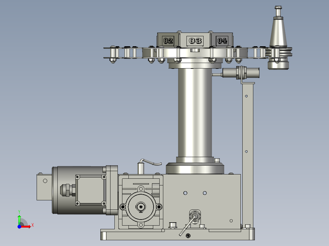 刀库部件DV06-ISO308T300D01前视图
