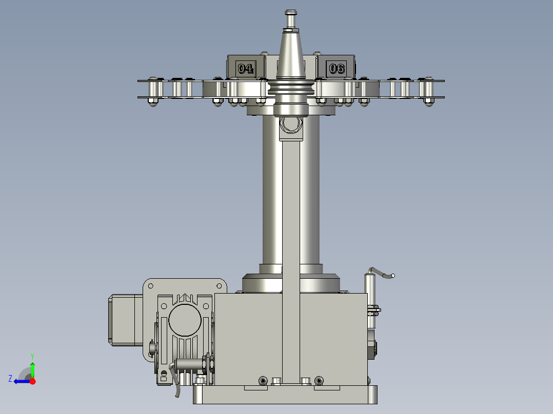 刀库部件DV06-ISO308T300D01右视图