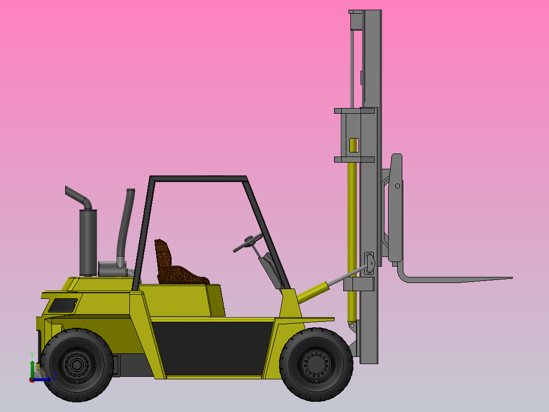 32 叉车 SW左视图