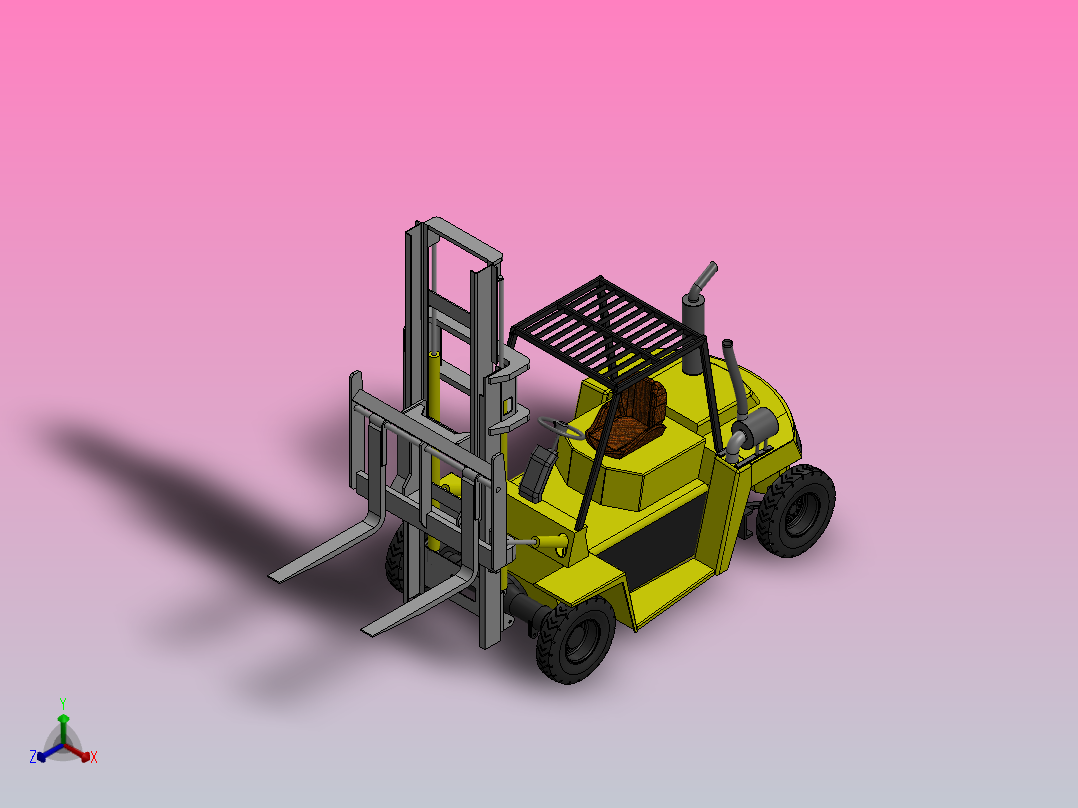 32 叉车 SW正等轴测图