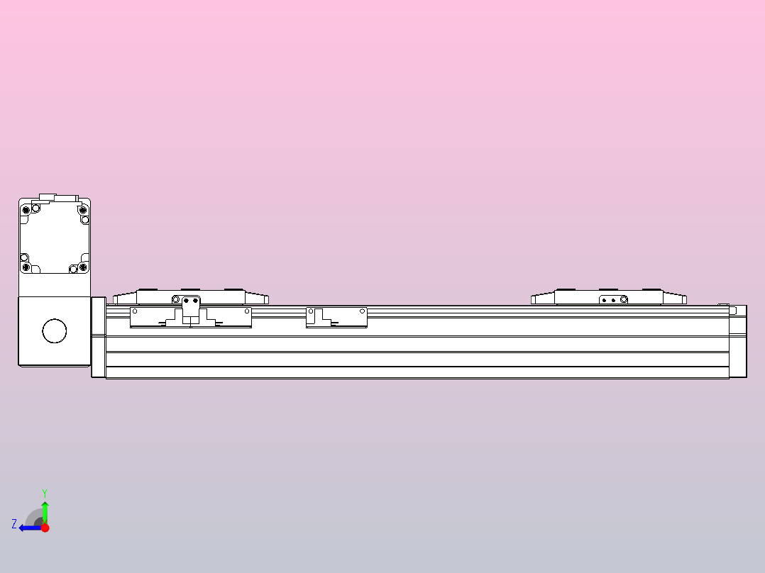 皮带直线轴双滑块型TPA-GCBS-80-P60-L100-LU-M20-N3右视图